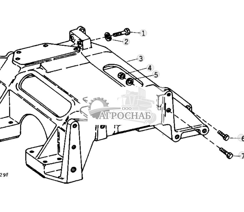 Опора переднего моста 